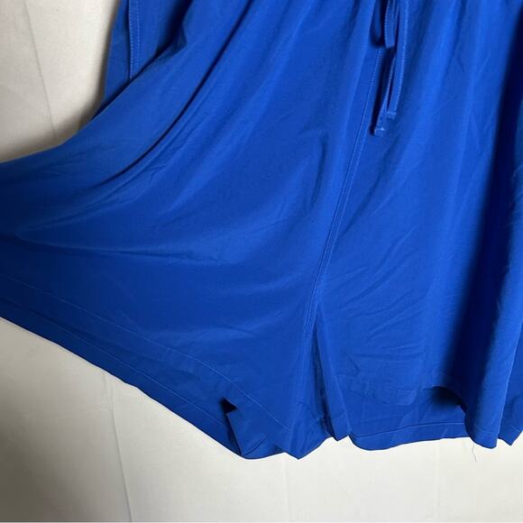 Girlfriend Collective Blue Varsity Stretch Woven Sleeveless Romper Plus Size 4XL - Picture 6 of 7